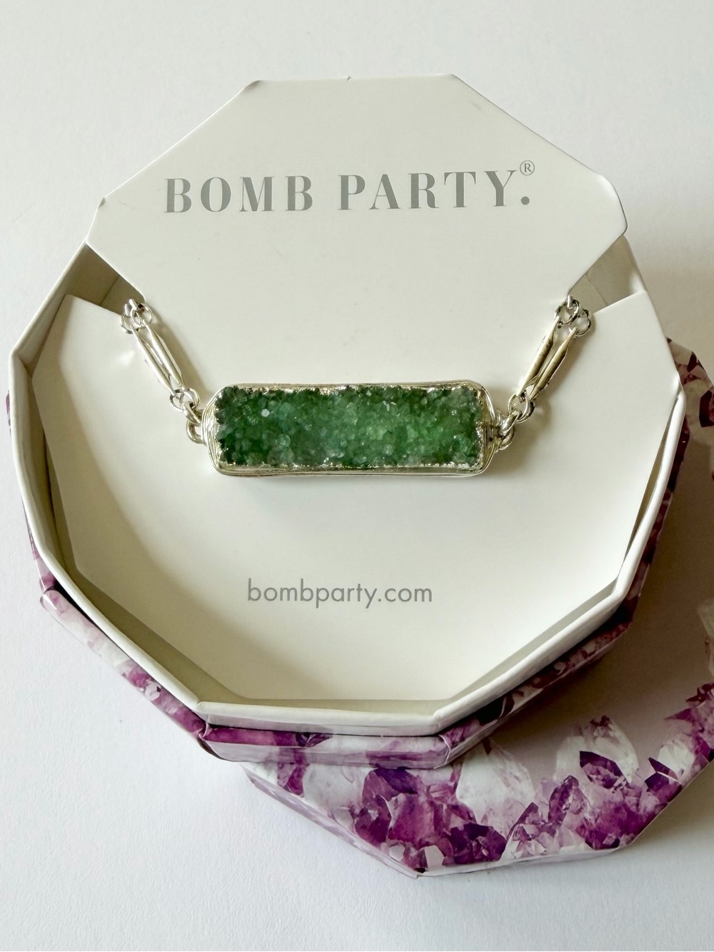 Bomb Party, Dripping In Druzy - “Druzy In Luxe” RBP4916 (Arctic Green)
